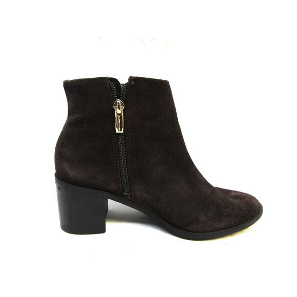 Vince Camuto Women Sz 7.5 M Brown Suede Zip Ankle Fashion Boots Bootie - Picture 4 of 11